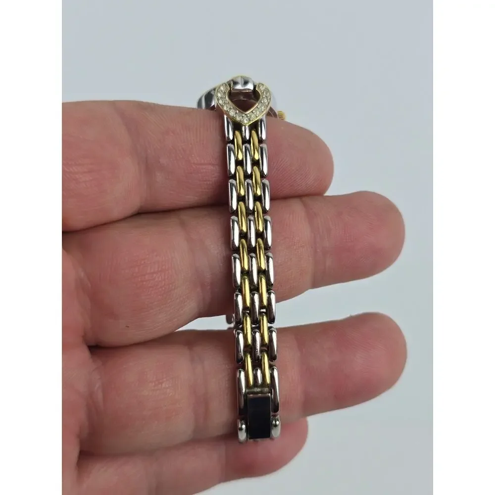 Caravelle by Bulova Women's Two Tone Stainless Steel Crystal Bezel Watch - Runs